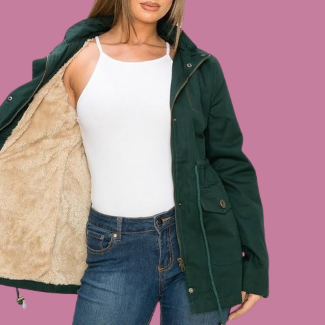 Fleece Lined Militay Jacket