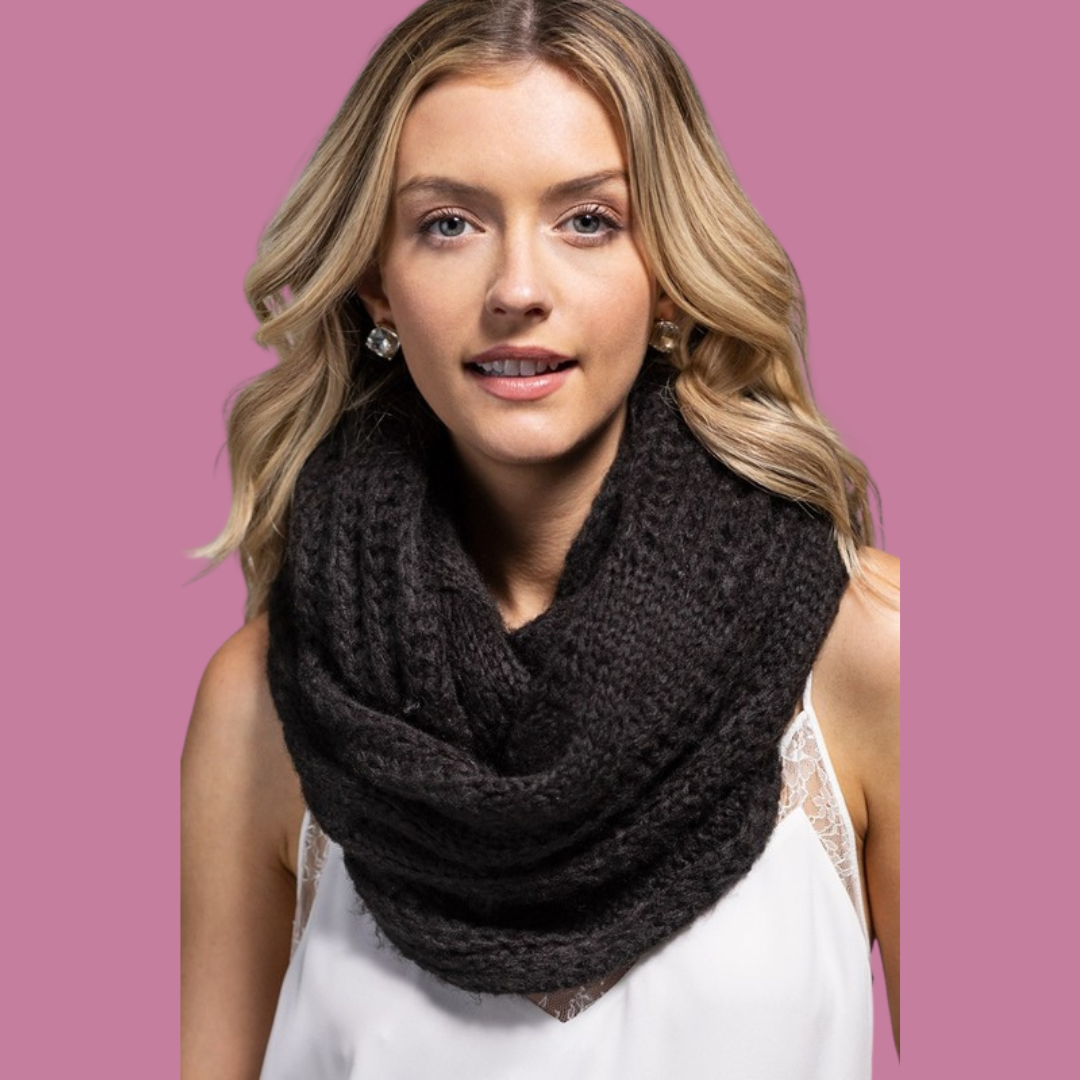 Cable Knit Infinity Scarf