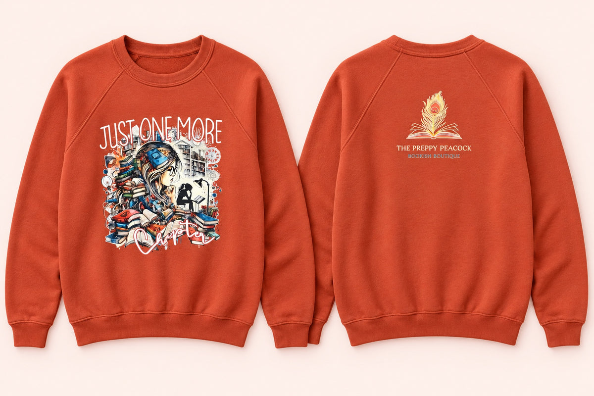 Just One More Chapter Crewneck — Burnt Orange