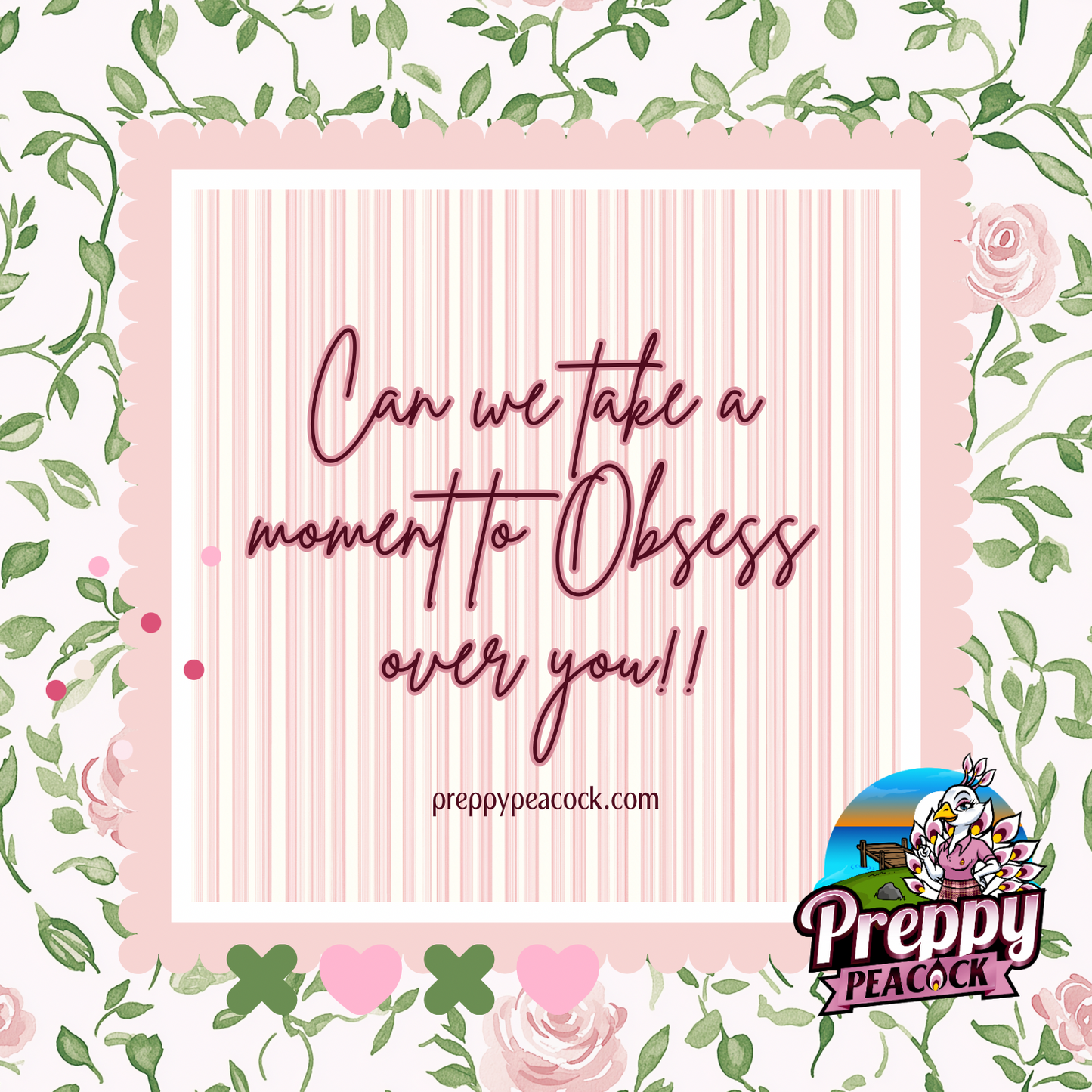 Preppy peacock Gift Card