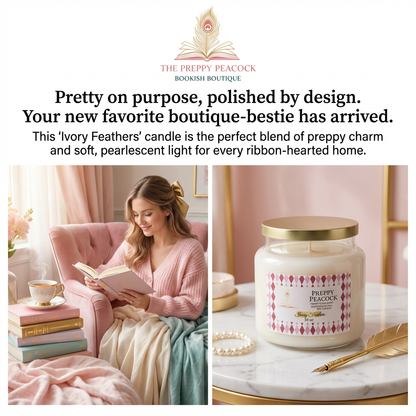 Preppy Peacock Candles