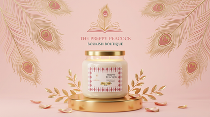 Preppy Peacock Candles