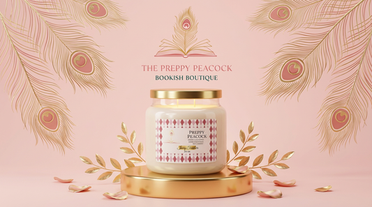 Preppy Peacock Candles