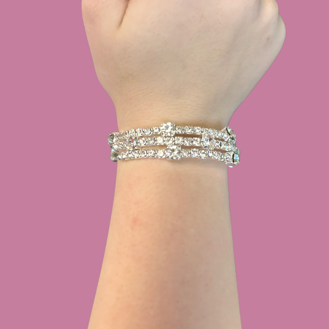 Stacked Diamond Bracelet Wrap