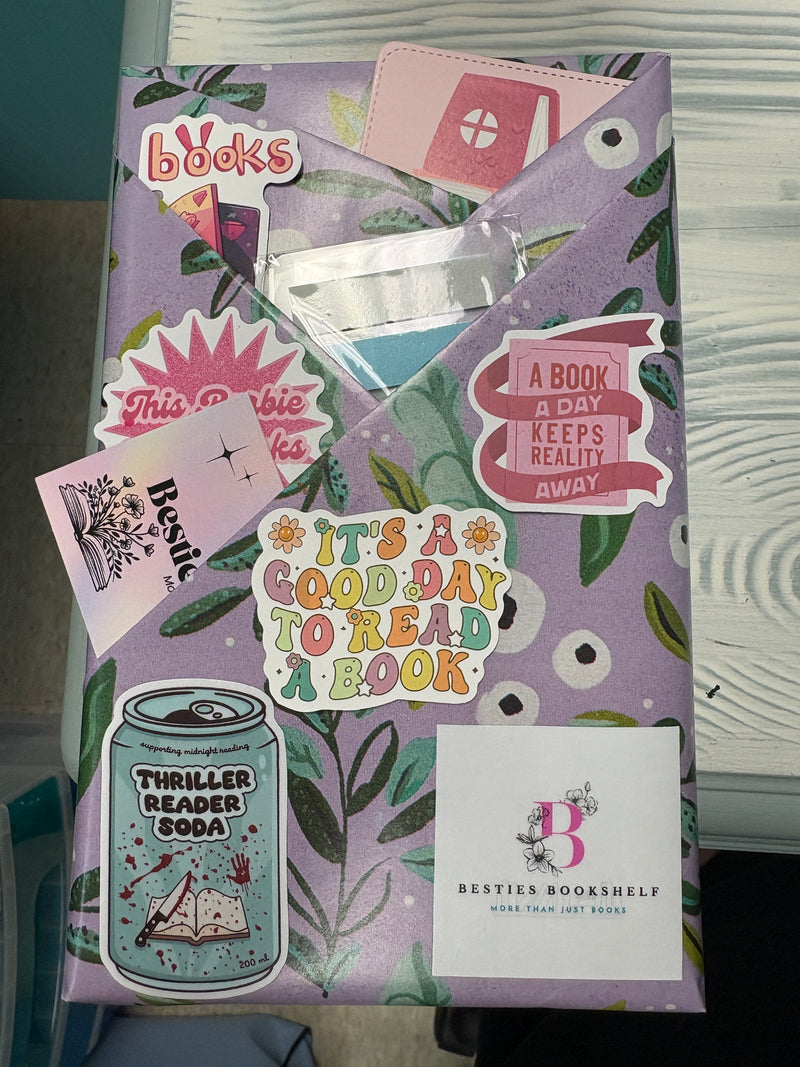 Blind Date With a Book mystery-wrapped book gift from The Preppy Peacock