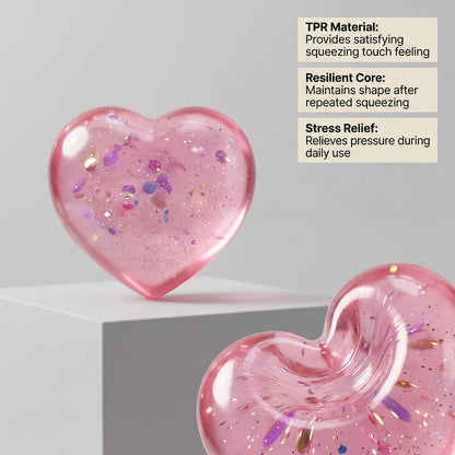 Glitter Heart Squish Stress Relief Fidget Toy