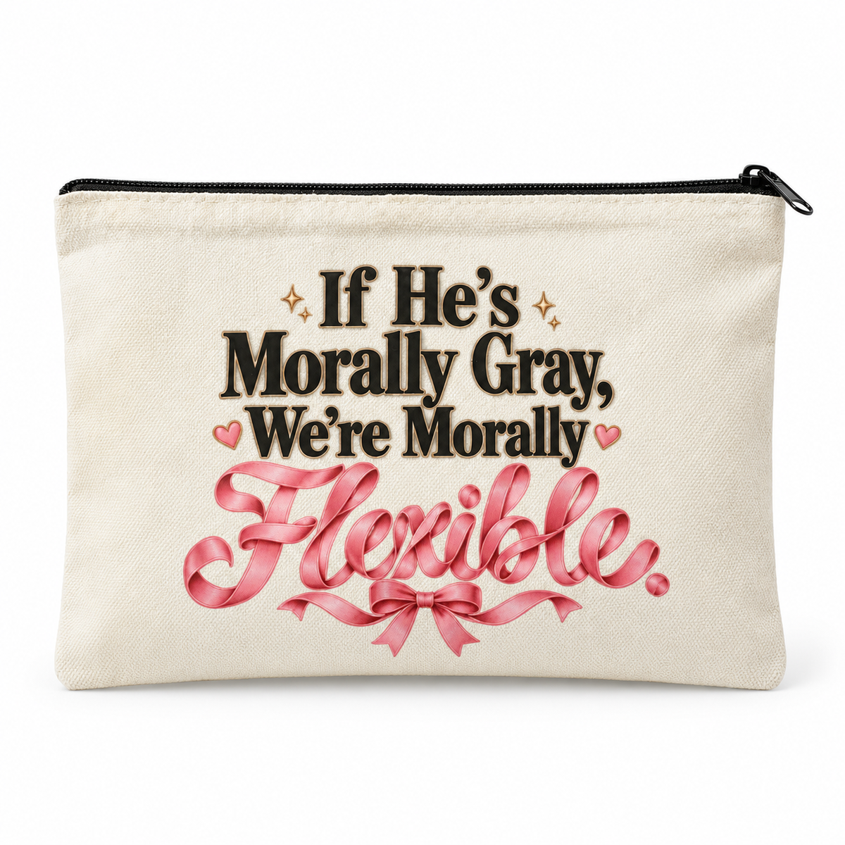 Morally Gray, Morally Flexible Zipper Pouch