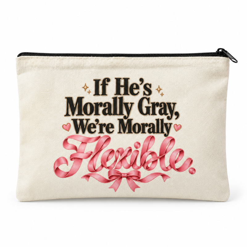 Morally Gray, Morally Flexible Zipper Pouch